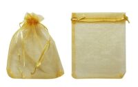 Imagem de Saquinho De Organza 8x10 cm Pacote 10 unidades - Dourado